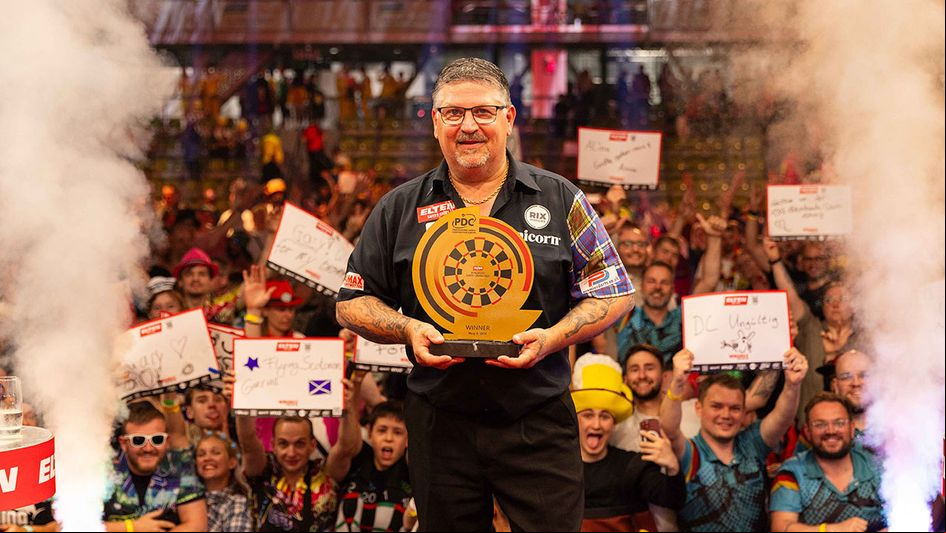 Gary Anderson wins in  (Picture Sascha Janne/PDC Europe)