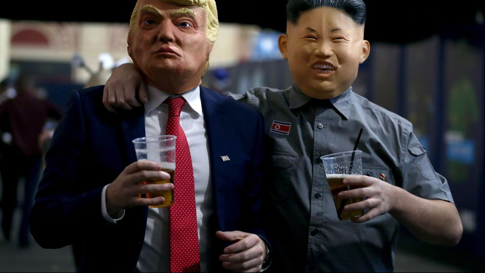 It would have been funnier had the man on the right dressed as Putin...