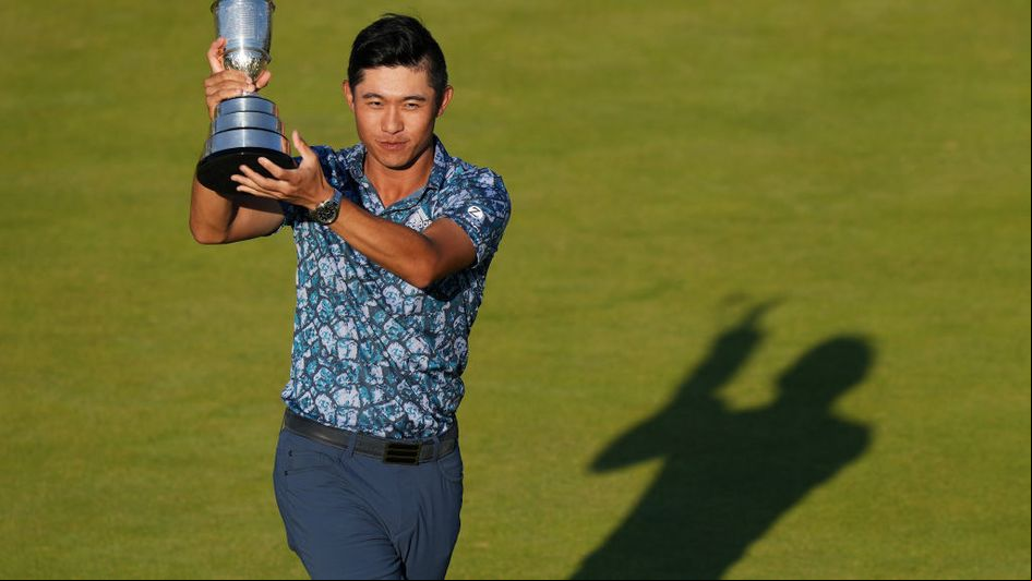 Collin Morikawa with the Claret Jug