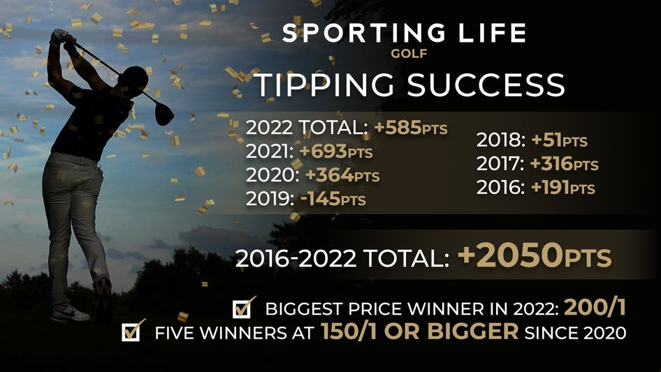 Sporting Life golf tipster Ben Coley has had another incredible year