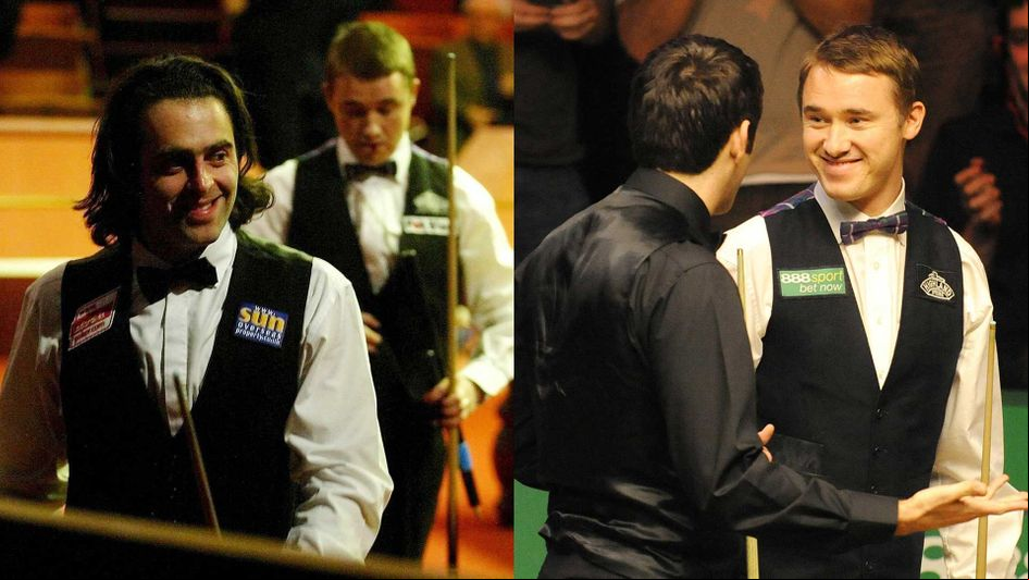 Ronnie O'Sullivan and Stephen Hendry