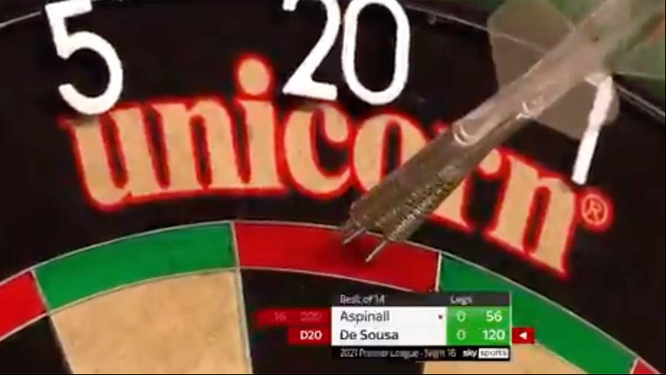 Scroll down to watch this moment of magic darts